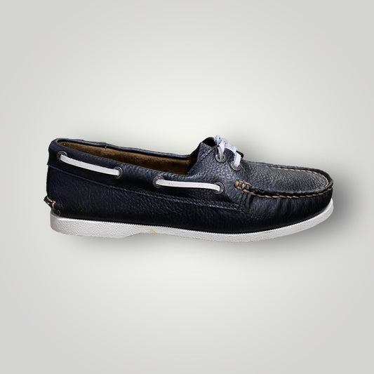 Women Black Floater Boat Shoes