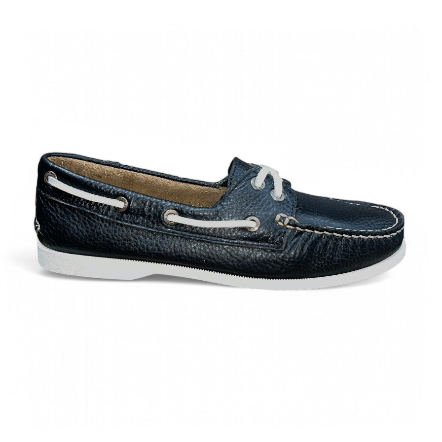 Women Black Floater Boat Shoes