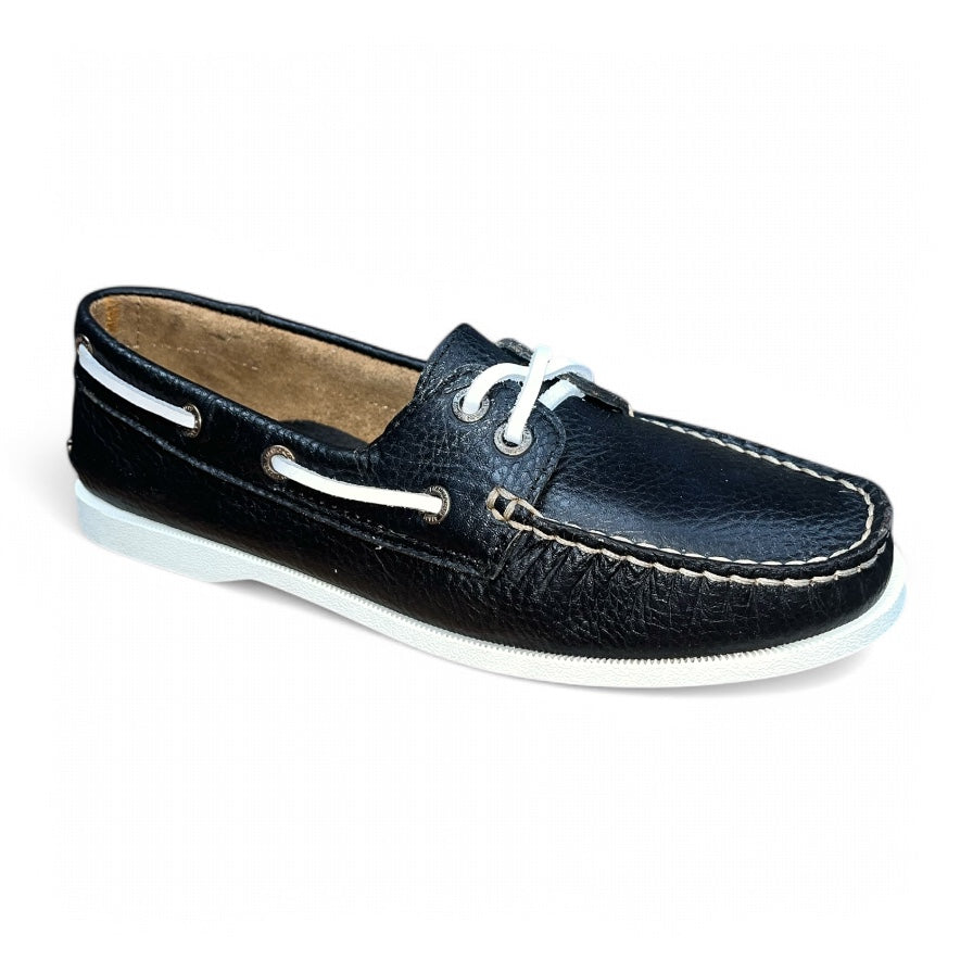 Women Black Floater Boat Shoes