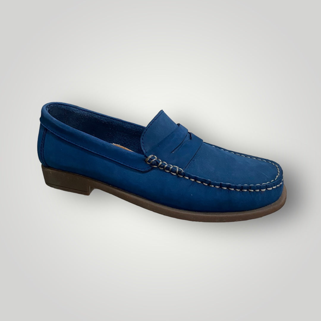 Men's Penny Loafer Nubuck Blue