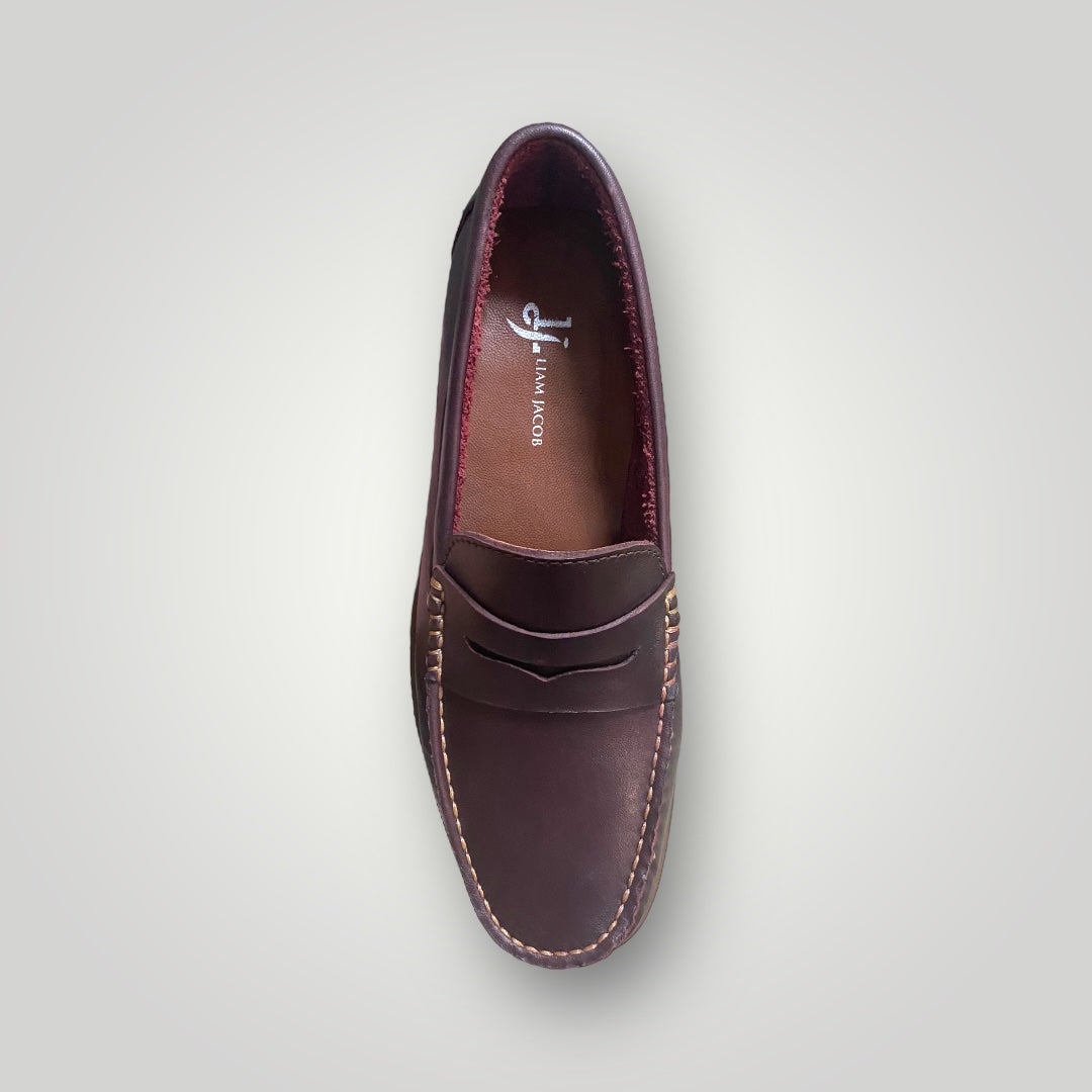 Liam Jacob Men's Penny Loafer Burgundy