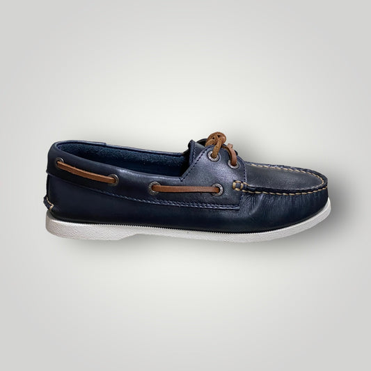 Women Deep Sea Blue Boat Shoes