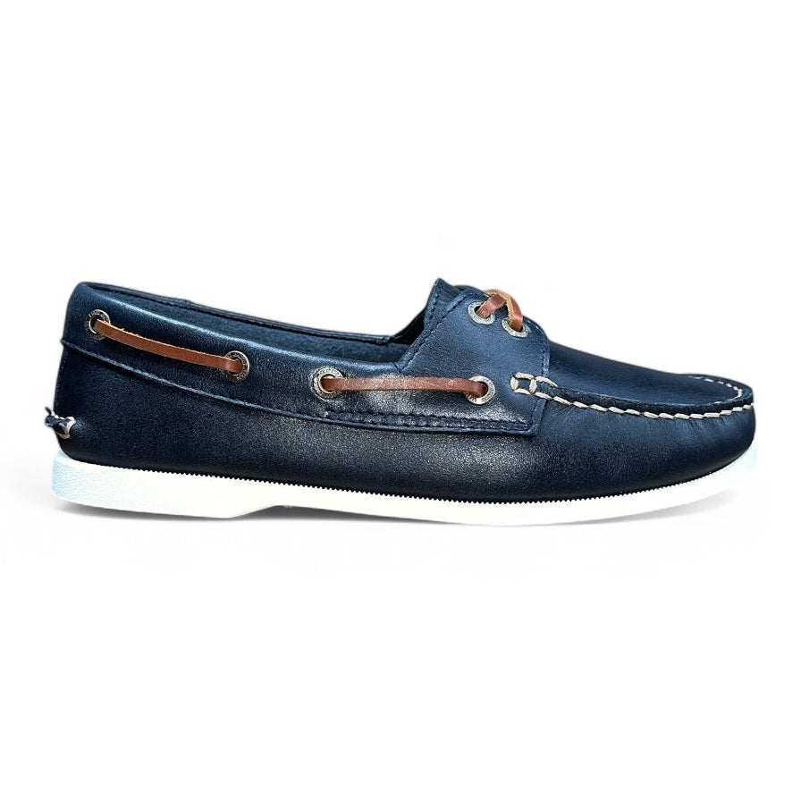 Women Deep Sea Blue Boat Shoes