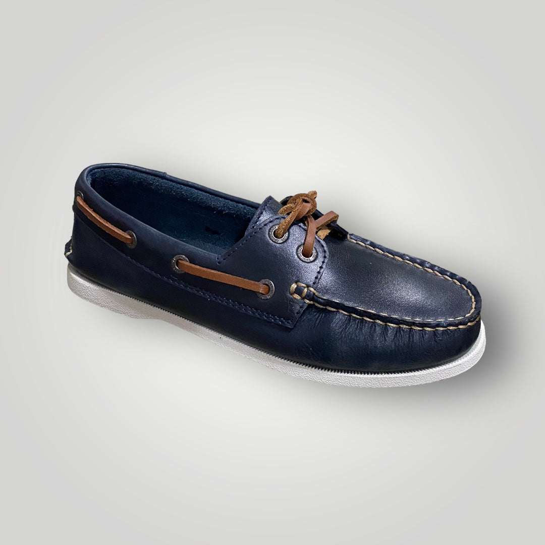 Women Deep Sea Blue Boat Shoes