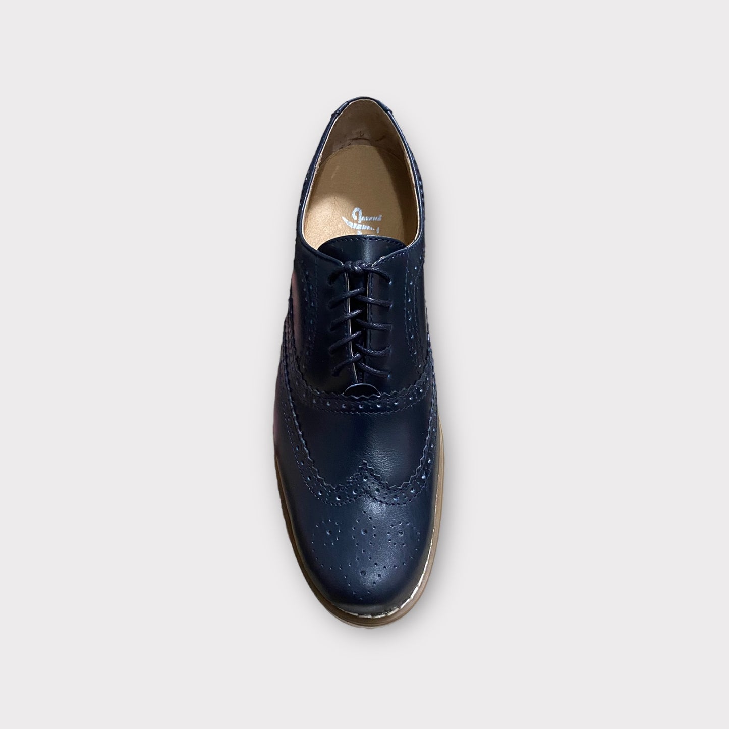 Men's Deep Sea Blue Wingtip in White Sole Dress Shoe