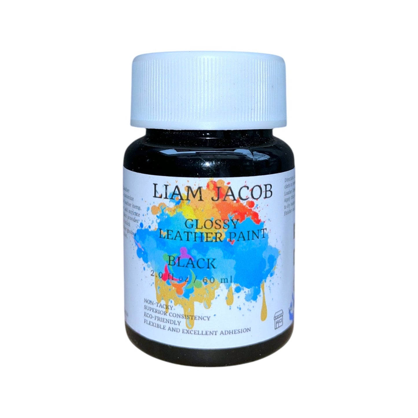 Liam Jacob Glossy Black Leather Paint