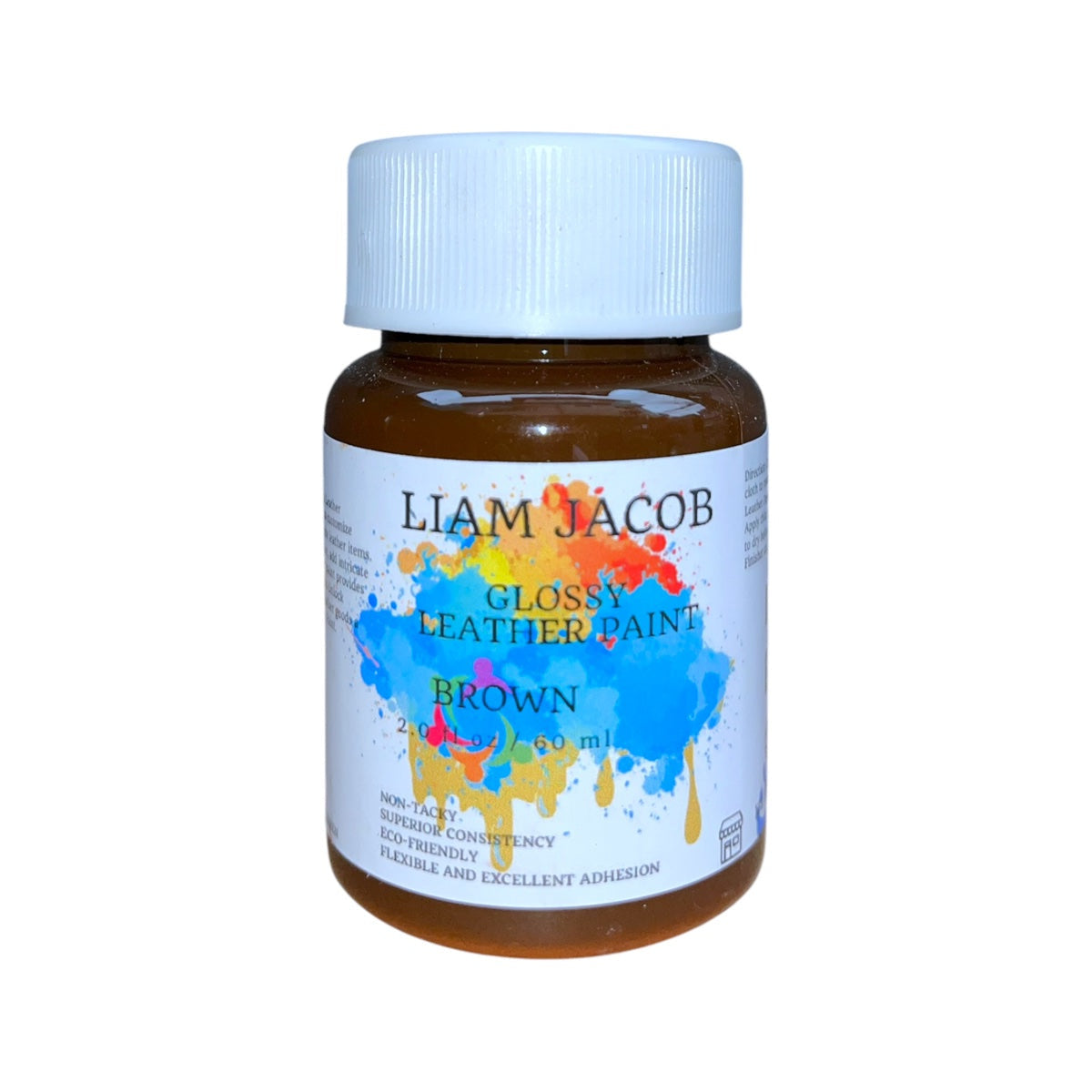 Liam Jacob Glossy Brown Leather Paint