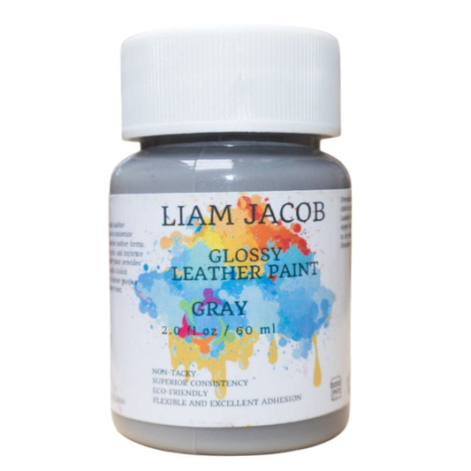 Liam Jacob Glossy Gray Leather Paint