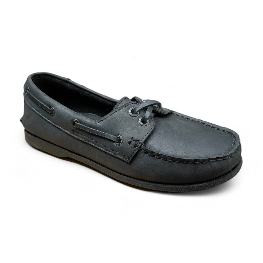 Women Jet Black Boat Shoes