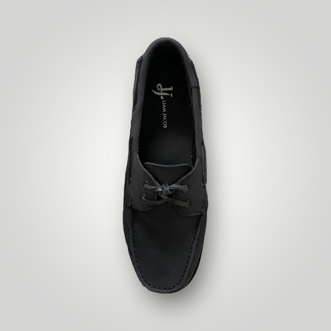 Men's Jet Black Boat Shoe