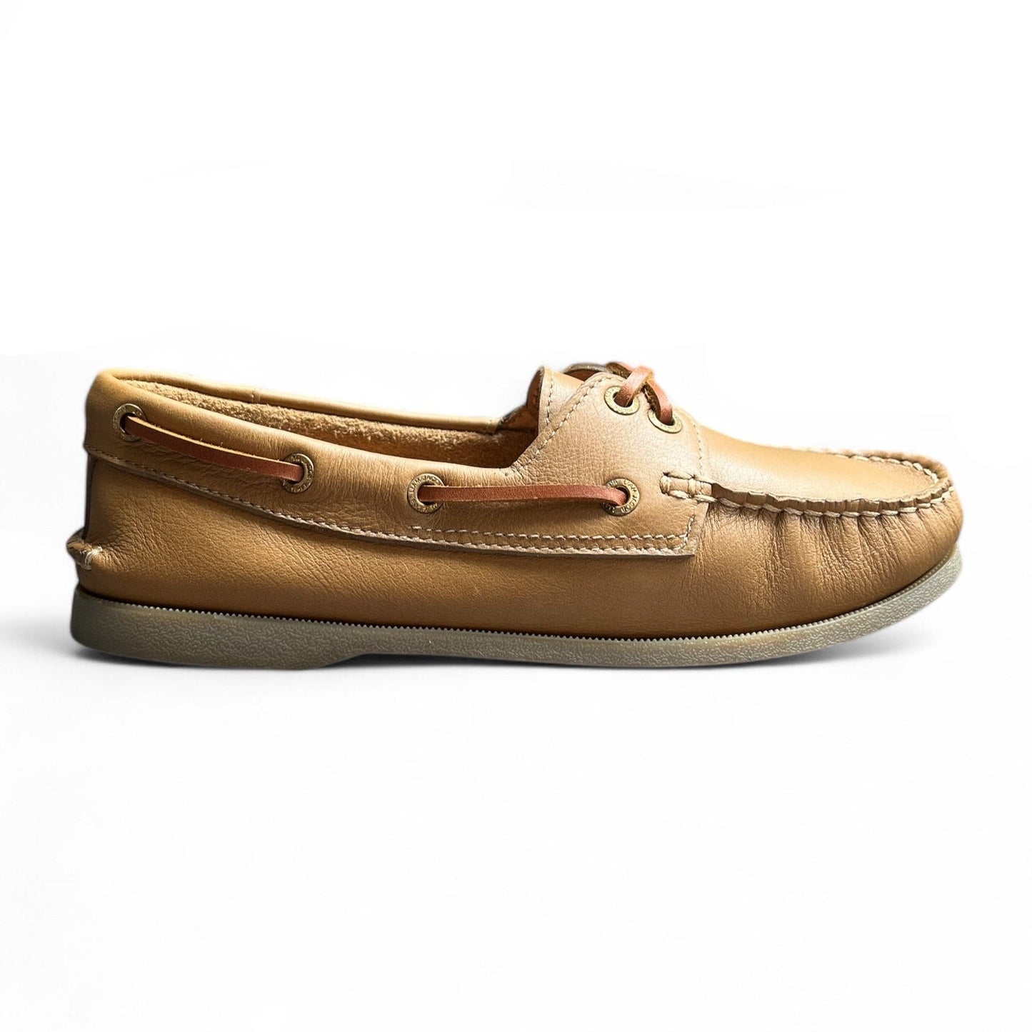 Women Light Tan Boat Shoes