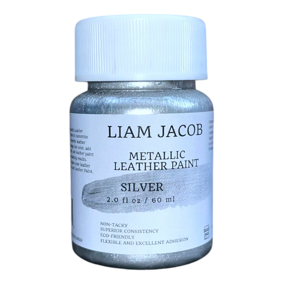 Liam Jacob Metallic Silver Leather Paint