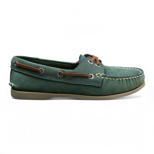 Women Midnight Green Boat Shoes