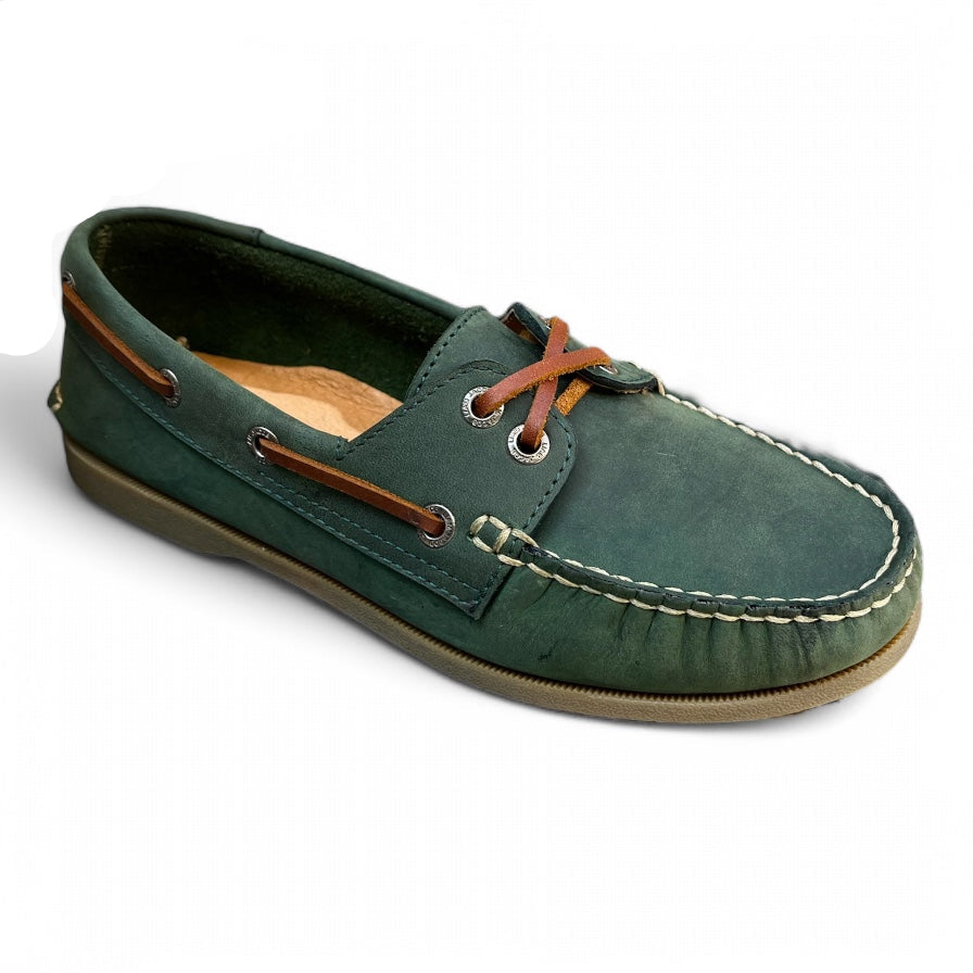 Women Midnight Green Boat Shoes