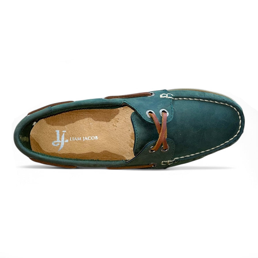 Women Midnight Green Boat Shoes