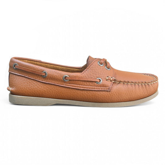 Women Tan Floater Boat Shoes