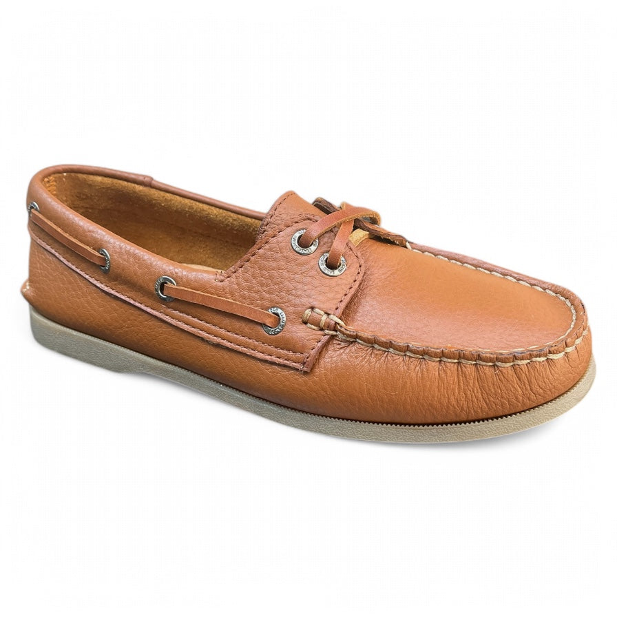 Women Tan Floater Boat Shoes