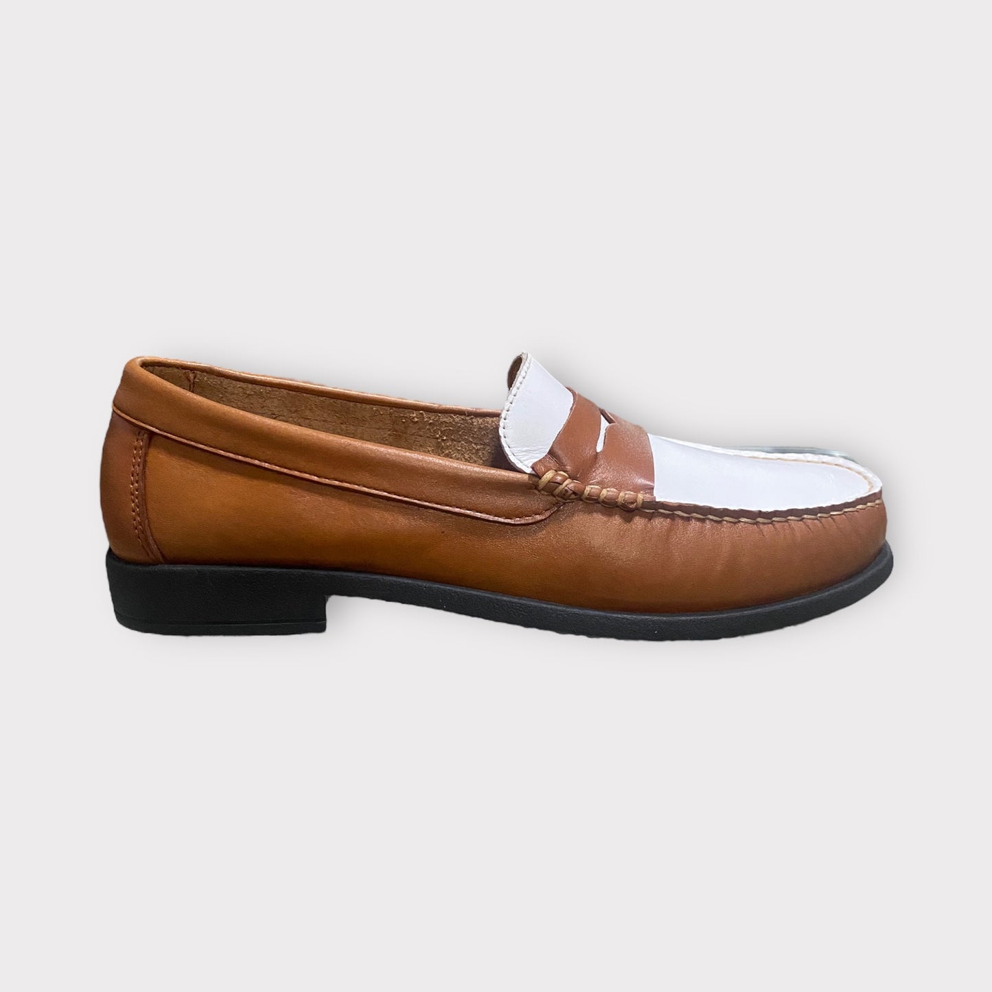 Men's Penny Loafer Tan White