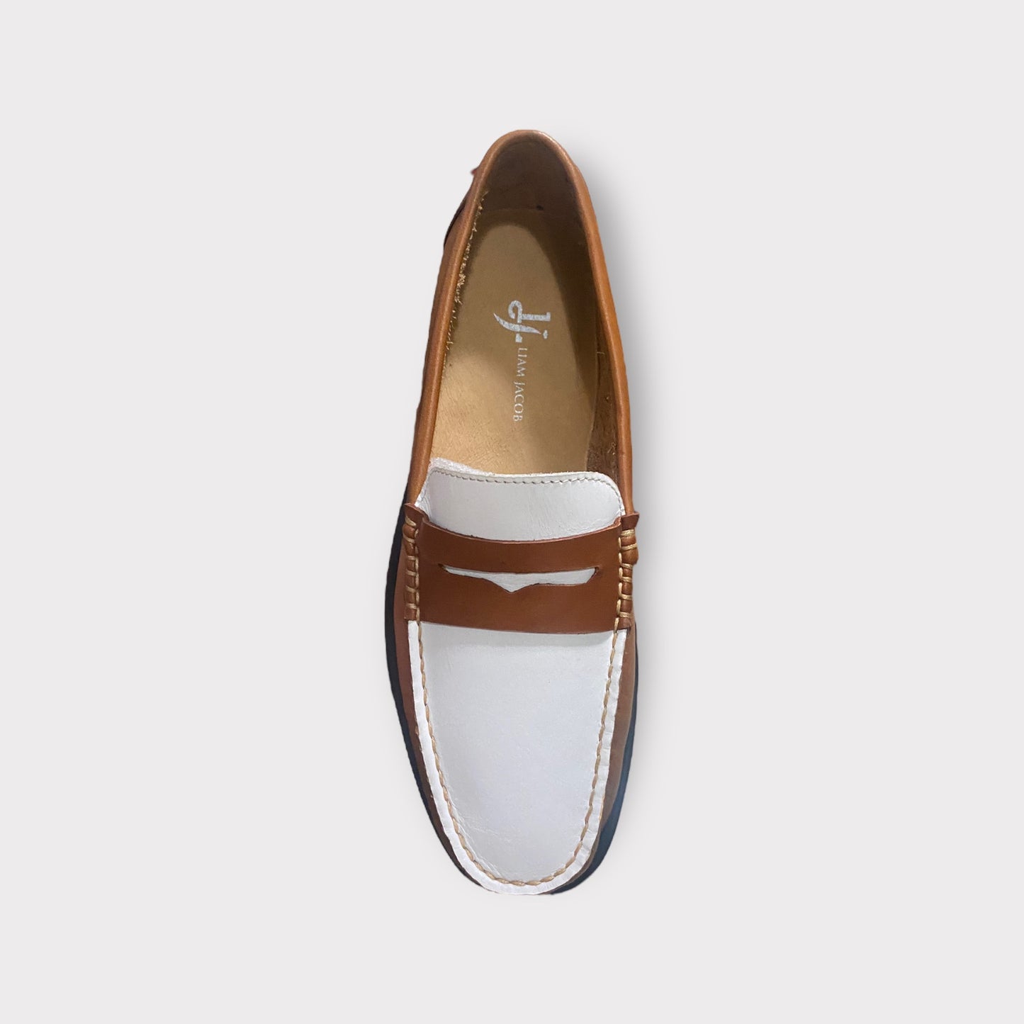 Men's Penny Loafer Tan White