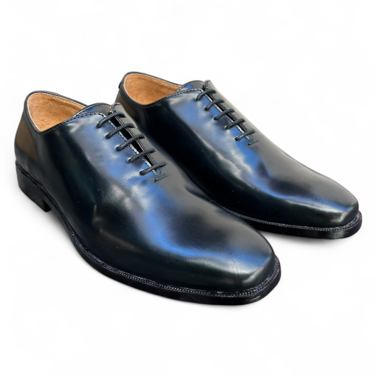 Men's Black Wholecut Dress Shoes