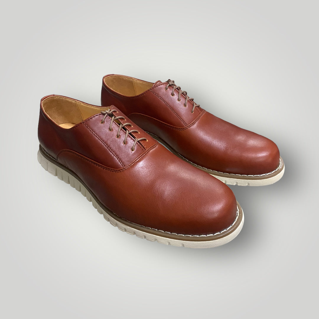 Men's Chestnut Plain Toe Cap Dress Shoe